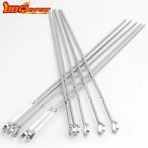 Îngroșați bețișoare plate pentru grătar în set de frigărui pentru grătar din oțel inoxidabil